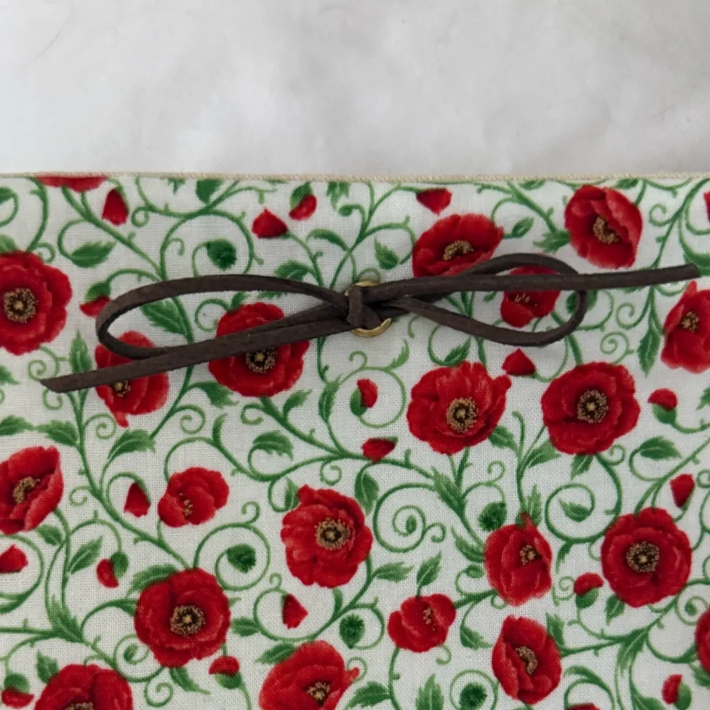 Floral Red and Brown Book/Tablet Sleeve